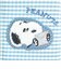 スヌーピー キーパスポーチ ブルー サガラワッペンチェック SNOOPY