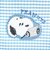 スヌーピー パスポーチ ブルー パスケース 定期入れ サガラワッペンチェック SNOOPY