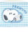 スヌーピー スマートキーケース ブルー サガラワッペンチェック SNOOPY