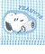 スヌーピー 三つ折り財布 ブルー サガラワッペンチェック SNOOPY