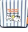 スヌーピー スクエアポーチ ストライプ ブルー SNOOPY