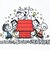スヌーピー 巾着(M) PEANUTS 75th (カラフル) 日本製 SNOOPY