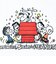 スヌーピー 巾着(M) PEANUTS 75th (カラフル) 日本製 SNOOPY