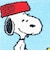 スヌーピー シェニール織ミニタオル ブルー SECRETARY ハンカチ 日本製 SNOOPY