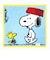 スヌーピー シェニール織ミニタオル ブルー SECRETARY ハンカチ 日本製 SNOOPY