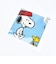 スヌーピー シェニール織ミニタオル ブルー SECRETARY ハンカチ 日本製 SNOOPY