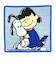 スヌーピー シェニール織ミニタオル グレー HUG ハンカチ 日本製 SNOOPY