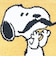 スヌーピー シェニール織ミニタオル ベージュ BEARD ハンカチ 日本製 SNOOPY