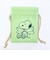 スヌーピー リボン 巾着＆豆巾着セット (グリーン) 日本製 SNOOPY