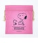 スヌーピー ウッドストック 巾着＆豆巾着セット (ピンク) 日本製 SNOOPY