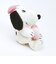 スヌーピー ベル ピンクストライプ  ハート ぬいぐるみ(S) SNOOPY