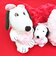 スヌーピー ベル ピンクストライプ  ハート ぬいぐるみ(S) SNOOPY