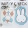 ミッフィー miffy フェイス アクリルマーカーチャームセット (ブルー) MIFFY CHECKシリーズ 日本製