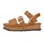 厚底ウッドストラップサンダル
