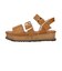 厚底ウッドストラップサンダル