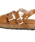 厚底ウッドストラップサンダル