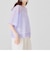 配色ラインシアーニットTシャツ