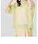 配色ラインシアーニットTシャツ
