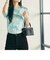 5分袖カラーシアーメッシュトップス
