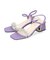 PVCベルトパールミドルヒールサンダル/31211