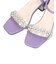 PVCベルトパールミドルヒールサンダル/31211