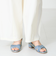 【WEB限定】クロスストラップメタリックラインサンダル/55201