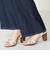 リボンベルトウッドヒールサンダル/51225
