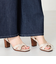 リボンベルトウッドヒールサンダル/51225