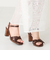 リボンベルトウッドヒールサンダル/51225