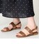 ゴールドモチーフフラットサンダル/52211
