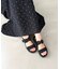【Fit meサンダル】ニットダブルベルトサンダル