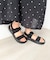 【Fit meサンダル】ニットダブルベルトサンダル