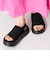 【Fit meサンダル】サイドオープンニット厚底サンダル/55207