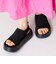 【Fit meサンダル】サイドオープンニット厚底サンダル/55207