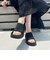 【Fit meサンダル】サイドオープンニット厚底サンダル/55207