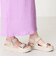 【Fit meサンダル】メタルパーツ厚底サンダル