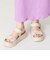 【Fit meサンダル】メタルパーツ厚底サンダル