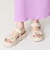 【Fit meサンダル】メタルパーツ厚底サンダル