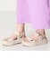 【Fit meサンダル】メタルパーツ厚底サンダル