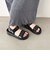 【Fit meサンダル】メタルパーツ厚底サンダル