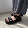 【Fit meサンダル】メタルパーツ厚底サンダル