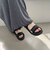 【Fit meサンダル】メタルパーツ厚底サンダル