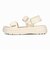 【Fit meサンダル】メタルパーツ厚底サンダル