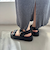 【軽量・Fit meサンダル】メタルパーツ厚底サンダル/51226