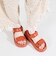 【Fit meサンダル】メタルパーツ厚底サンダル