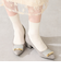 スクエアバックルフレアヒールパンプス/52314