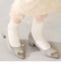 スクエアバックルフレアヒールパンプス/52314