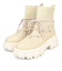 ボリュームソール編み上げニットブーツ/51406
