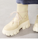 ボリュームソール編み上げニットブーツ/51406