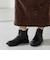アーモンドトゥフラットサイドゴアブーツ